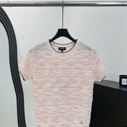 CHANEL 26S SHORT-SLEEVED KNIT SHIRT STYLE 1200