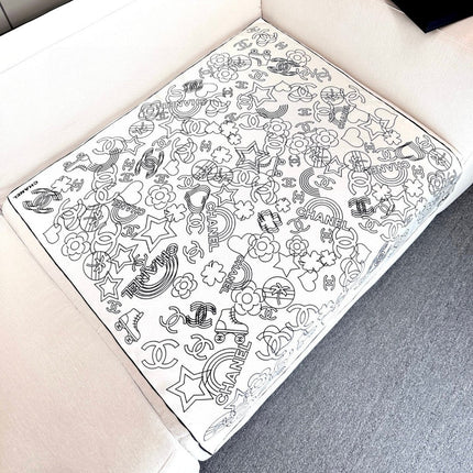 CHANEL 25S SCARF 90 IN TWILL SILK 740294