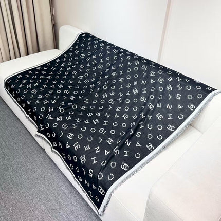 CHANEL 26S SCARF 140 IN WOOL AND SILK 311816
