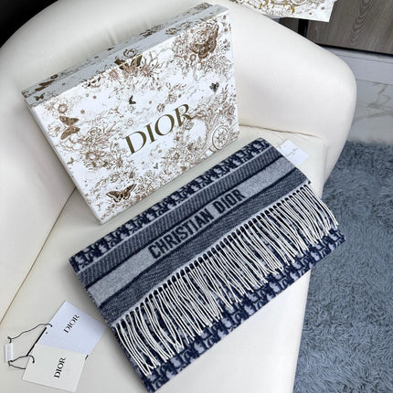 DIOR 26S SCARF 180CM IN CASHMERE 286180