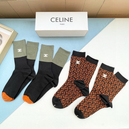 CELINE 26S CREW SOCKS 527749 (1 BOX)