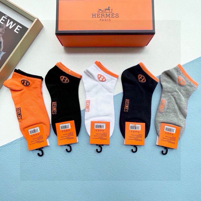 HERMES 26S ANKLE SOCKS 529104 (1 BOX)