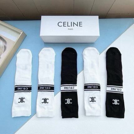 CELINE 26S CREW SOCKS 413909 (1 BOX)