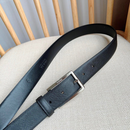 PRADA 25S BELT 30 MM IN BLACK CALFSKIN 585794
