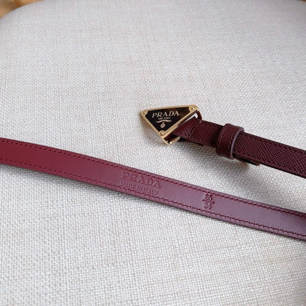 PRADA 25S BELT 15 MM IN RED CALFSKIN 598412