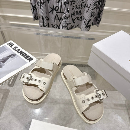 DIOR 26S SLIDES IN OFF WHITE CANVAS