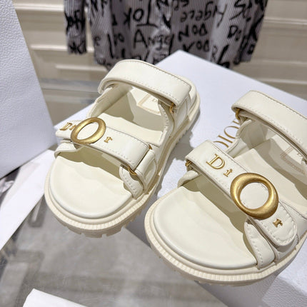 DIOR 26S SANDALS IN OFF WHITE CALFSKIN