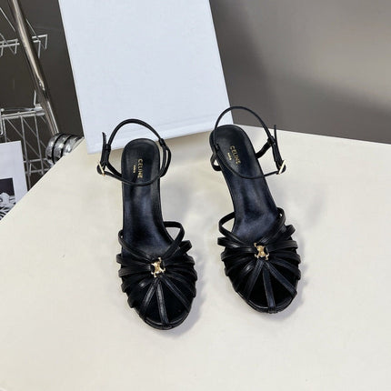 TRIOMPHE SANDAL IN LAMBSKIN BLACK