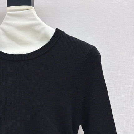 MIUMIU LONG-SLEEVE KNIT TOP STYLE 819