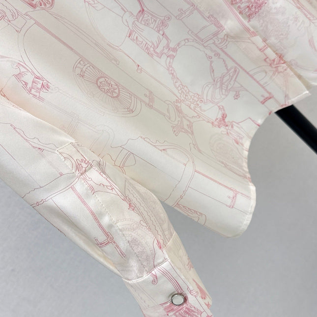 HERMES 26S PRINTED SILK SET 775