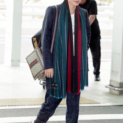 SCARF 200 CM IN COLORFUL CASHMERE 402211