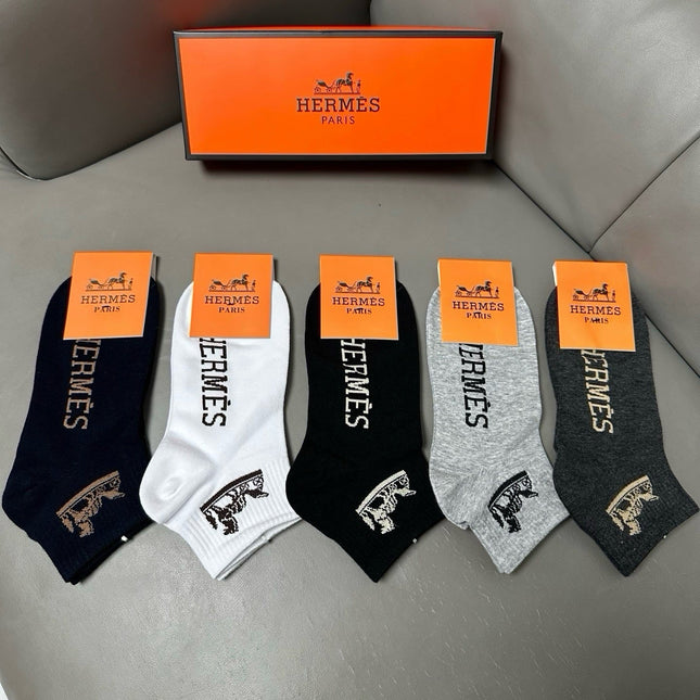 HERMES 26S ANKLE SOCKS 407210 (1 BOX)
