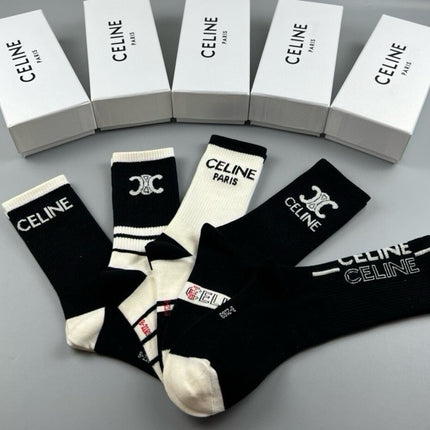 CELINE 26S CREW SOCKS 410333 (1 BOX)