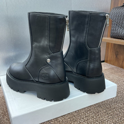 CELINE 26S ANKLE BOOTS 45 MM IN BLACK CALFSKIN