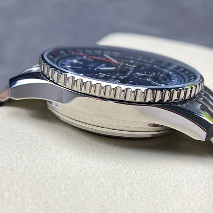 NAVITIMER B01 CHRONOGRAPH 43 ALL STEEL BLUE MIX BLACK DIAL
