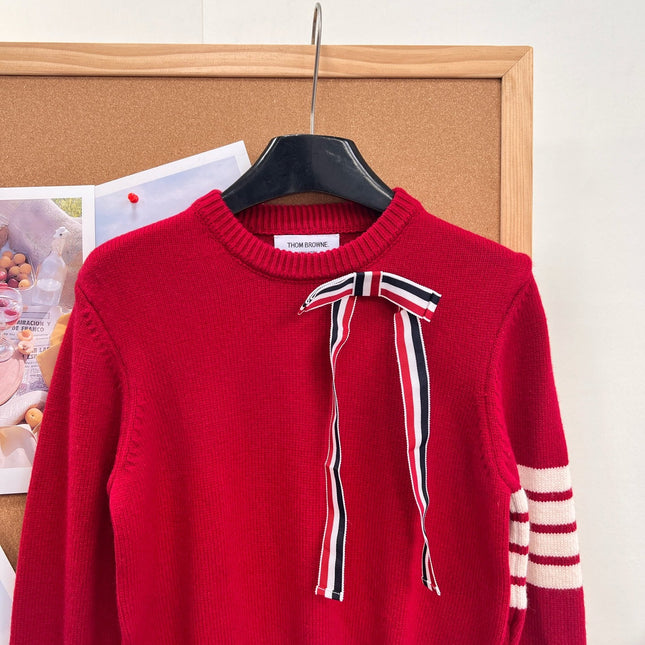 THOM 26S ROUND-NECK KNIT SWEATER 298