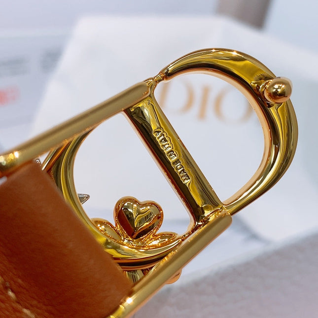 DIOR 26S BELT 20 MM IN BROWN CALFSKIN 635757